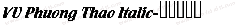 VU Phuong Thao Italic字体转换